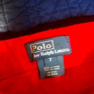 Two polo Jean's. One red one blue. Both size 7